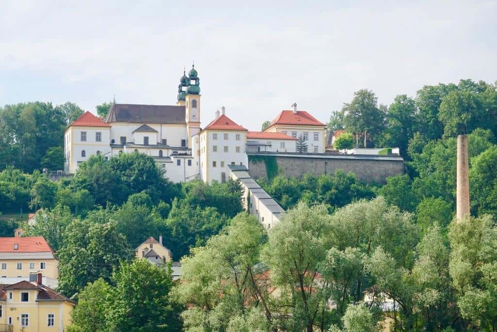 A picture of Mariahilf, a pilgrimage church, in Passau, Germany.