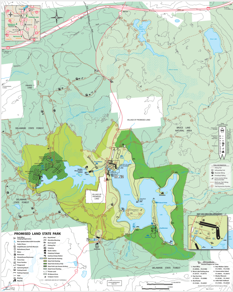 Promised Land State Park Map 819x1024 