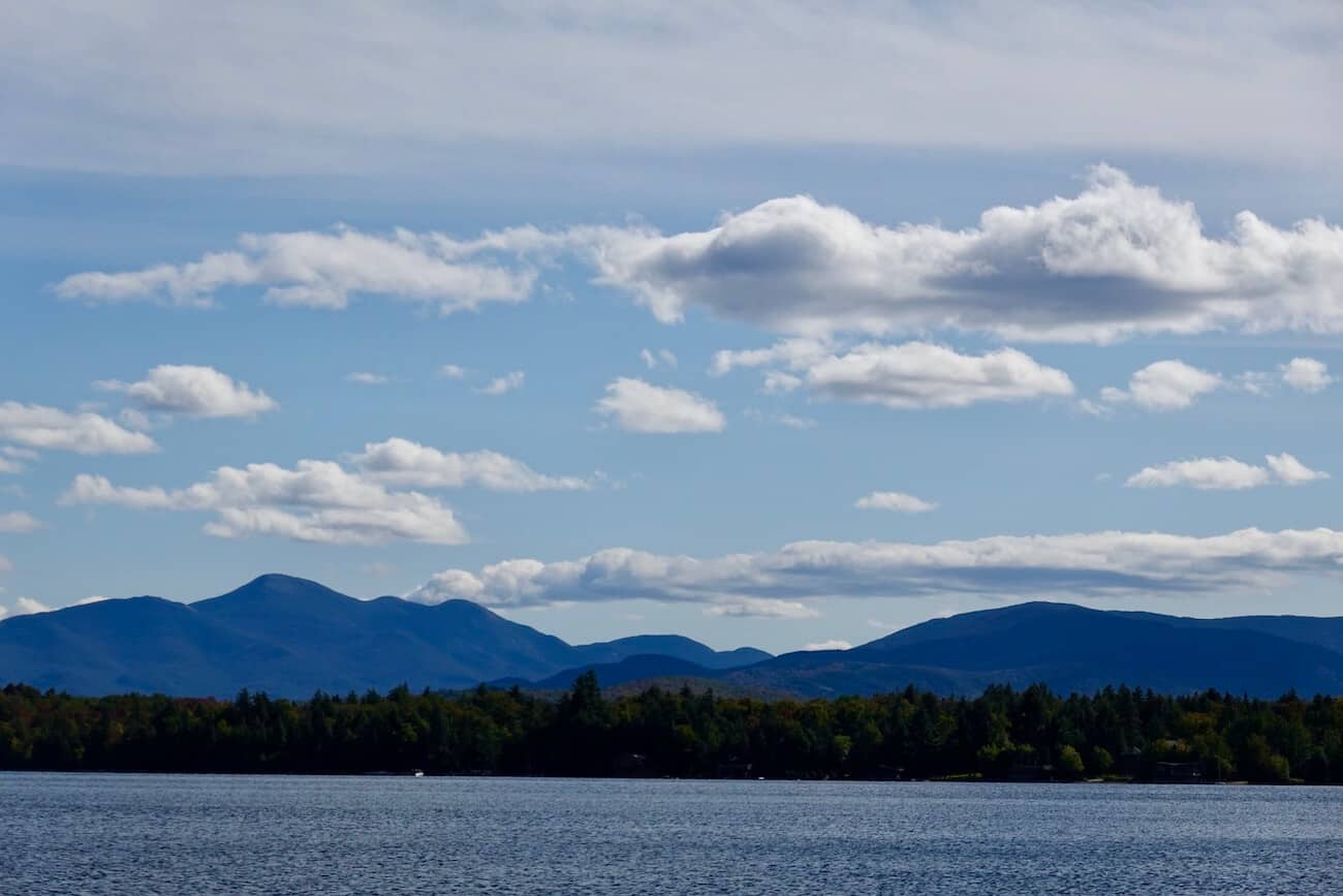 A view of the Adirondack Mountains in Lake Placid.