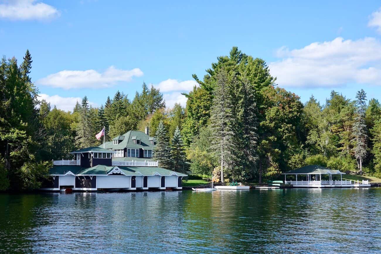 A picture of a home on Lake Placid Lake.