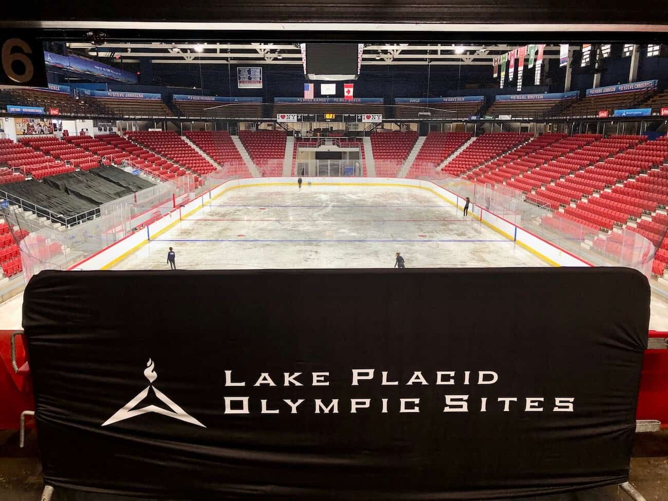 The Lake Placid Olympic ice skating and ice hockey arena in Lake Placid.