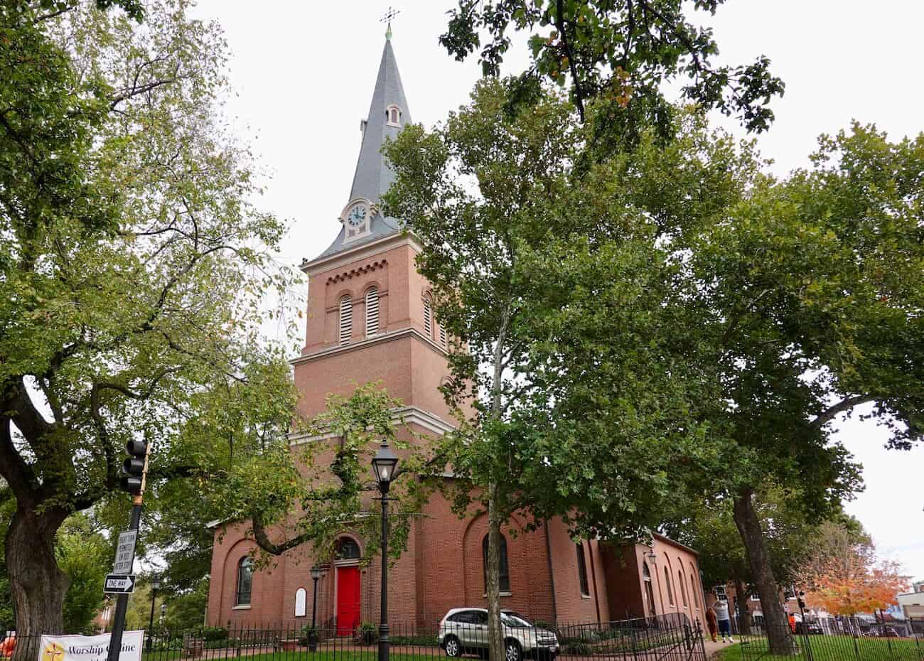 St. Anne's Church sits in Church Circle in Annapolis.