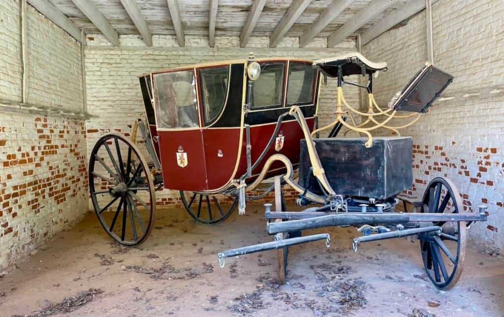 One of the coaches housed near the stable.