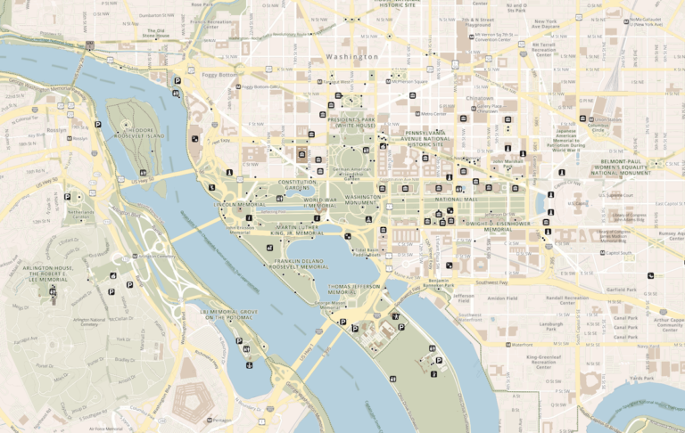 NPS DC Memorials Map 768x486 